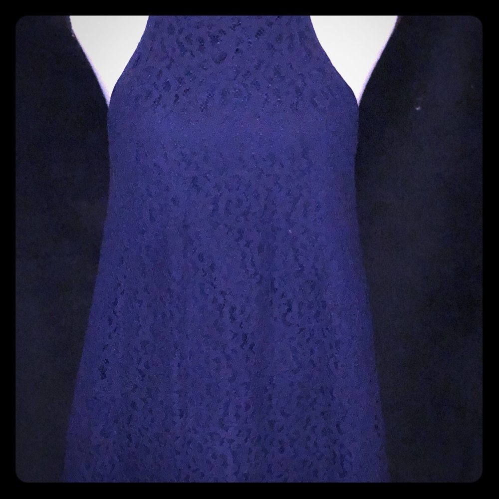Peach Royal Navy Blue Sundress